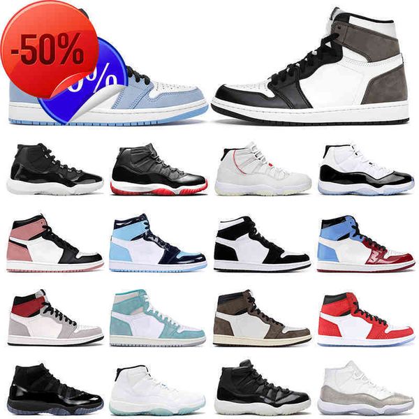 

boots mens trainers basketball shoes 1s 11s university blue dark mocha twist concord unc cap and gown 25th anniversary women fashion sports, Black