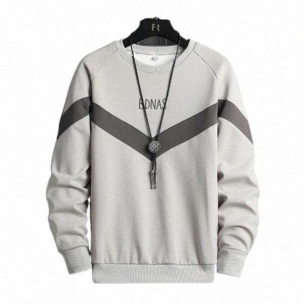 

men's hoodies & sweatshirts men autumn long sleeve shirt casual clothes fashion clothing stripe print fall pullover o-neck n81o#, Black