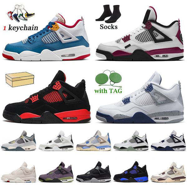

4 men basketball shoes jumpman 4s messy room mignight navy sail white oreo black cat 2022 fire red blue thunder seafoam athletic outdoor wom