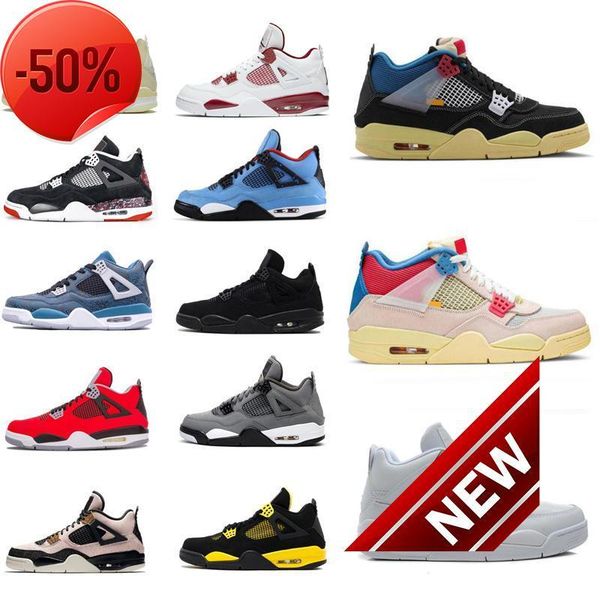

boots 4 4s mens basketball shoes university blue white oreo shimmer red thunder metallic purple black cat paris bred men women sneakers trai