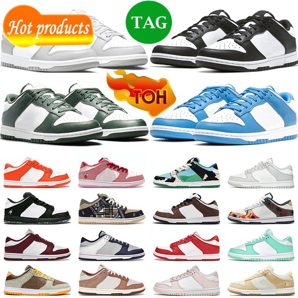 

2023 sandals designer big size casual shoes for men women court purple panda unc sneakers grey fog womens sports trainers shoe, Black