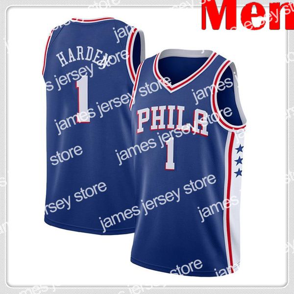 

basketball jerseys james 1 harden jersey 2022 joel 21 embiid tyrese 0 maxey jerseys allen 3 iverson basketball jersey, Black;red