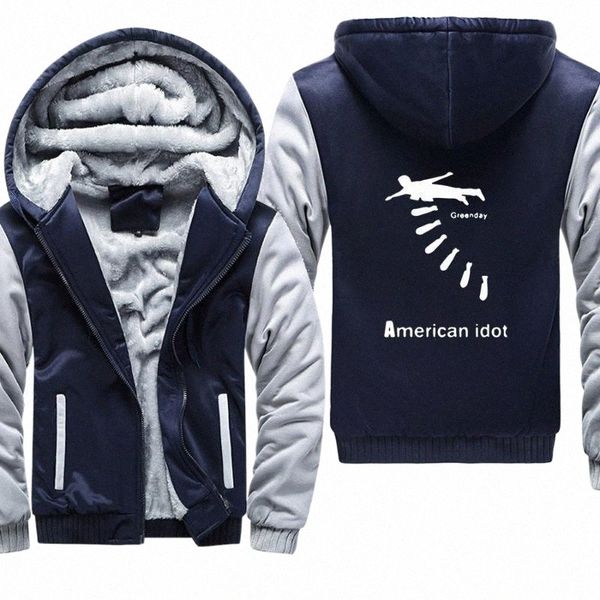 

men's hoodies & sweatshirts american idol outwear men winter thick raglan 2021 print plus size zipper man punk jacket outdoor warm coat, Black
