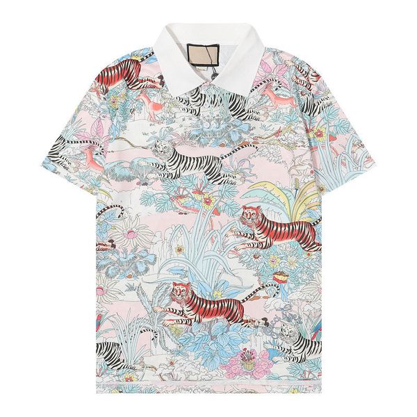 

polo shirts men luxury polos designer casual men t shirt snake bee letter print embroidery fashion high street man tee ov72, White;black