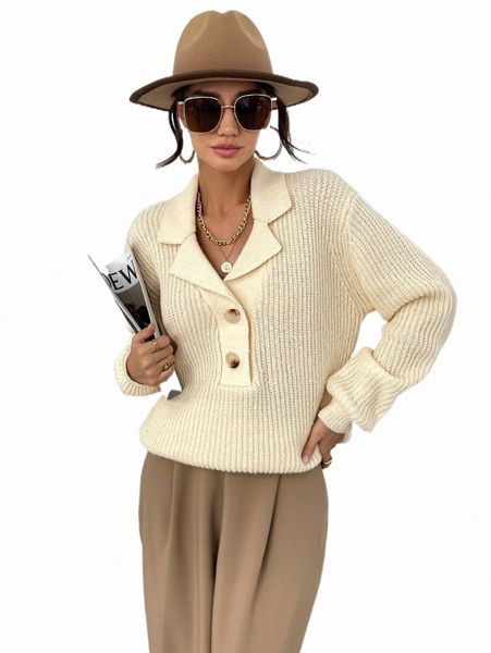 

women's sweaters button front drop shoulder sweater 45rd#, White;black