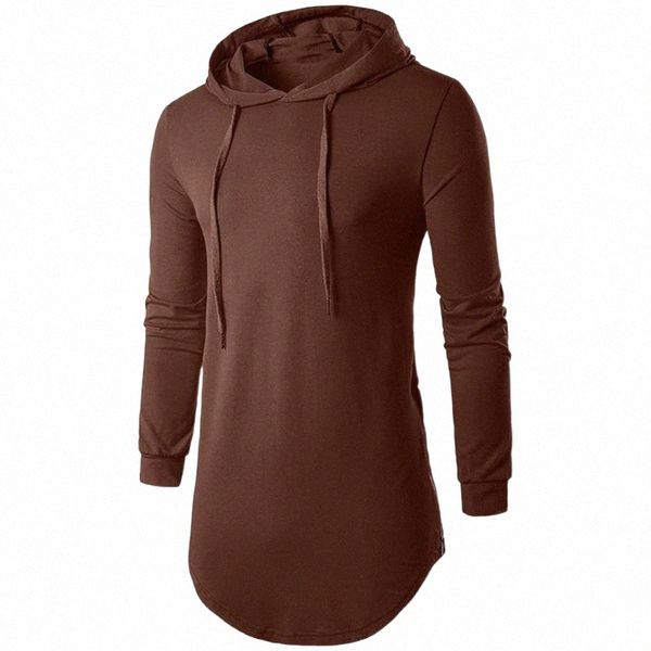

men's hoodies & sweatshirts men shirt solid color all match slim hooded fall for daily wear y31u#, Black