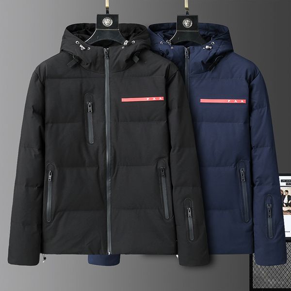 

designer men's down winter hooded jackets men women parkas windproof warmth fashion coats warm zipper thick 610, Black