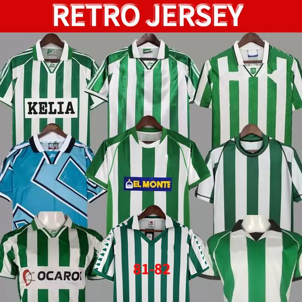 

retro real betis soccer jerseys classic vintage football shirt suit kit 81 82 1976 1977 1993 1994 1995 1996 1997 1998 2002 alfonso joaquin d, Black;yellow