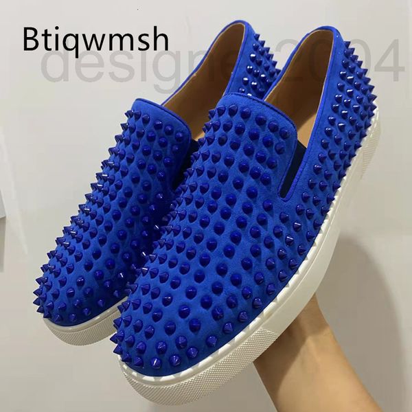 

dress shoes designer beige studded moccasins shoes man toe round rivet slip on men flat fashion sneakers g0z5, Black