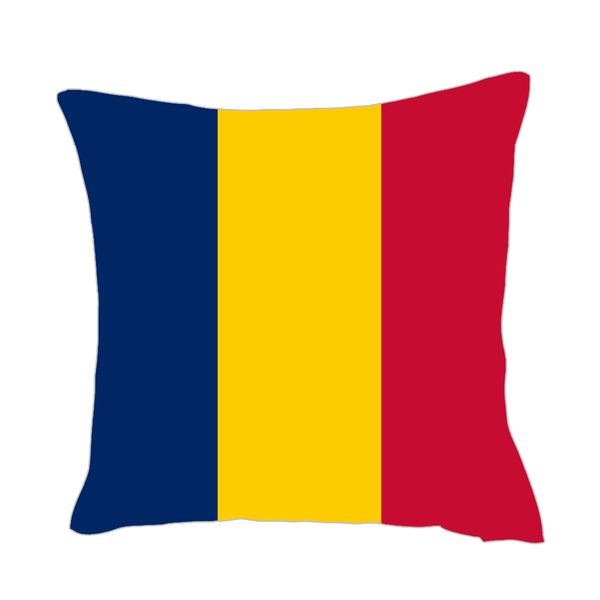 

chad faso flag throwpillow cover factory supply good price polyester satin pillow cover