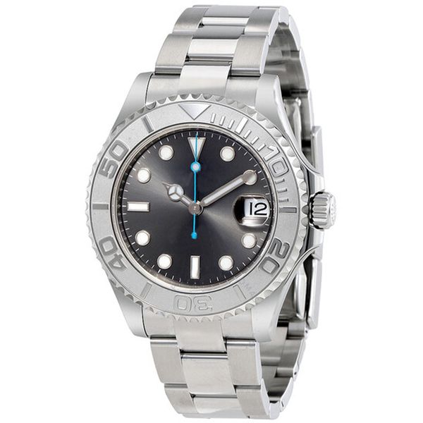 

clean factory quality mens watches yacht style 40mm silver dial master 3135 automatic sapphire glass classic model folding wristwatch super, Slivery;brown