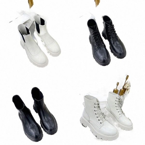

autumn winter womens boots high heels designer luxury flat shoes martin nylon boot platform lace patent leather rois chelsea ankle motorcycl, Black