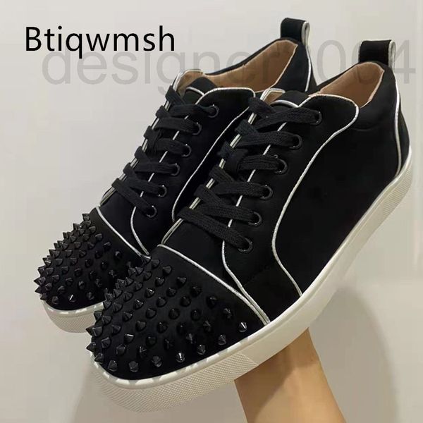 

dress shoes designer black sneakers man toe round rivet studded lace up flat shoes men fashion moccasins qwzj