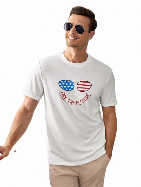 

men's t-shirts men slogan & geo print tee 2022 new a6wb#, White;black