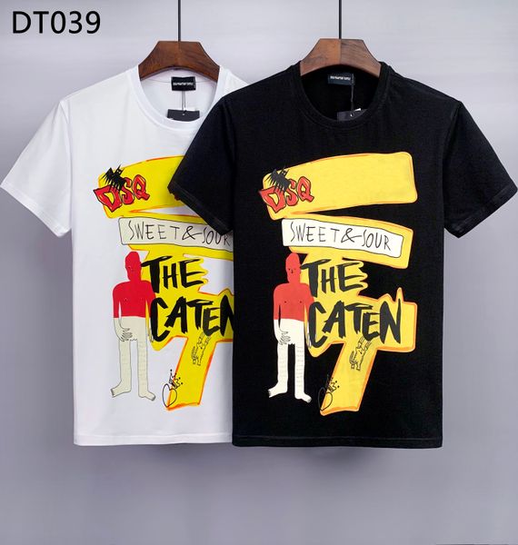 

dsq t shirts men's t-shirts white black printed crewneck t-shirt mens designer t shirt paris fashion tshirts summer tees male 100% cott