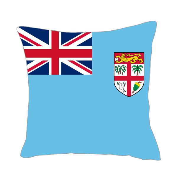 

fiji flag throwpillow cover factory supply good price polyester satin pillow cover