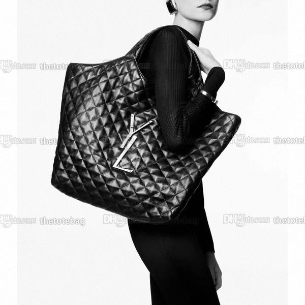 

58x48x8cm icare maxi shopping bag in quilted lambskin genuine leather shoulder designer women fashion luxury handbags totes bag featuring re