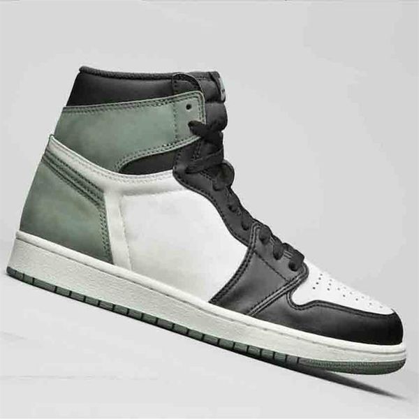 

1 high og patina men basketball shoes 6 rings 1s summit white blue moon-black clay green track red yellow ochre outdoor trainers sn353o