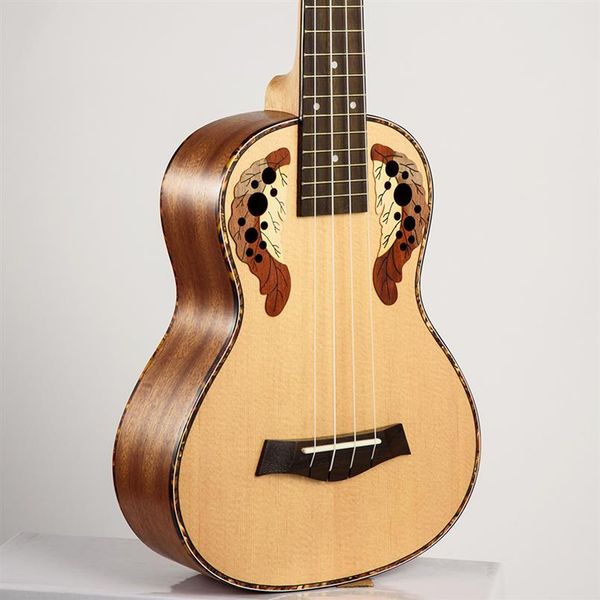 

23 inch ukulele concert hawaiian guitar ingman spruce panel four string small ukulele for musical instr292z
