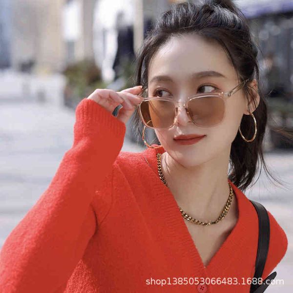 

sunglasses large frame black polarized women's large face net red box display small glasses uv resistant y1sc, White;black
