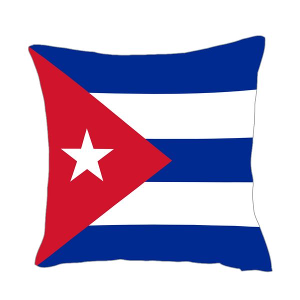 

cuba flag throwpillow cover factory supply good price polyester satin pillow cover