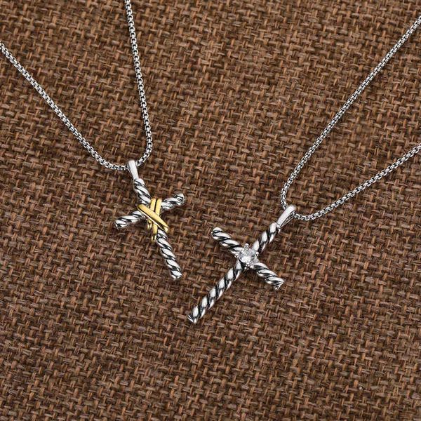 

necklaces cross chain pendant 18k gold necklace long classic fashion girl silver women fine jewelry men