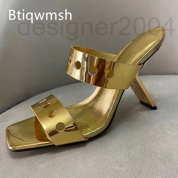 

sandals designer gold gladiator sandals woman open toe strange high heeled shoes lady mules slippers 7vf6, Black