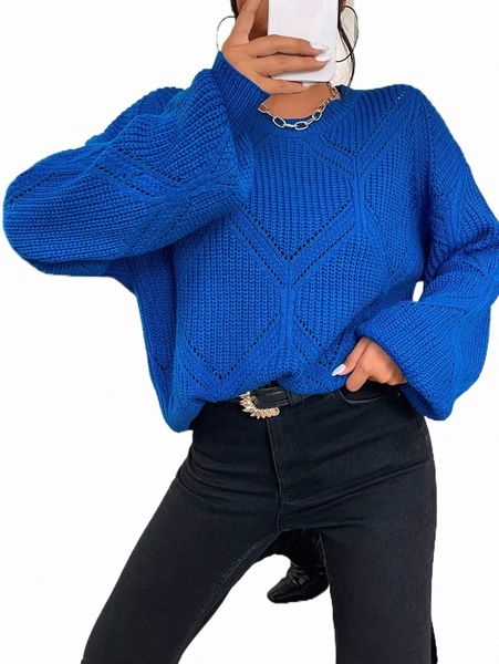 

women's sweaters pointelle knit drop shoulder sweater 69p8#, White;black