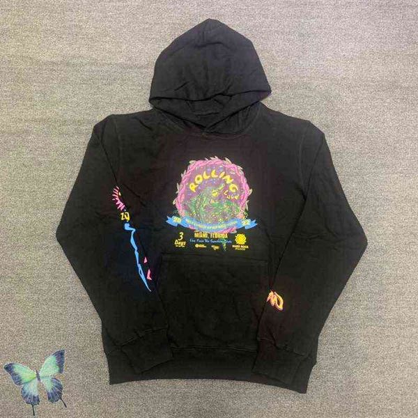 

men's hoodies sweatshirts rolling lound high street hoodie men women casual hip-hop sports pullover hooded sweatshirts t220825, Black