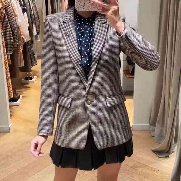 

women's tracksuits fadan autumn and winter thousand bird lattice casual suit set, Gray