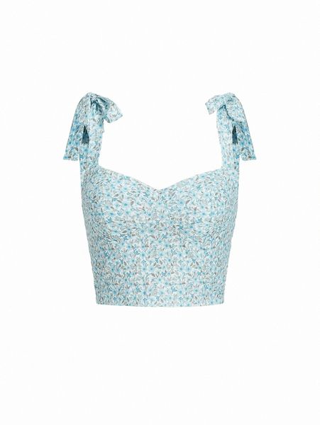 

women's tanks & camis mod ditsy floral tie shoulder cami y5hq#, White