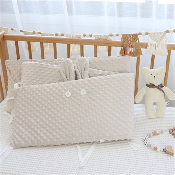 

bed rails cotton waffle crib fence cushion removable and washable bumper for infant cribs baby cot bumpers protector beddings 220826