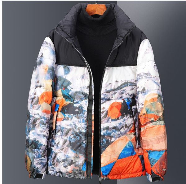 

parkas puffer jacket winter coats mens stylist coat parka stand collar jacket men overcoat jackets down womens outerwear causal hip hop stre, Black