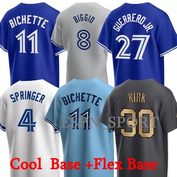

baseball jerseys 27 vladimir guerrero jr. baseball jersey toronto 11 bo bichette 4 george springer blue jays alek manoah matt chapman romano, Blue;black