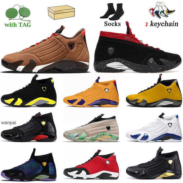 

shoes 14s mens authentic jumpman 14 basketball shoes fashion sneakers winterized archaeo brown fortune red lipstick doernbecher university g, Black