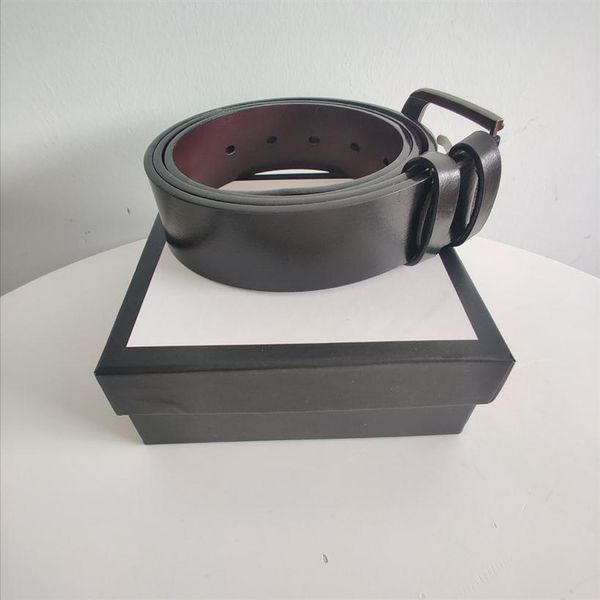 

letter button belt leather black man belt metal copper buckle woman belts fashion accessories supply whole274c, Black;brown