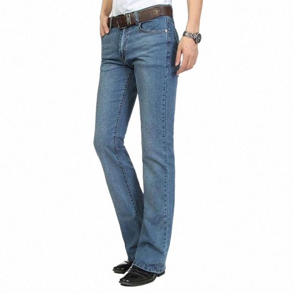 

men's pants jeans spring and autumn mid-waist stretch micro slim casual size 26-40 h1ar#, Black