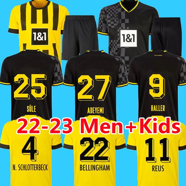 

22 23 dortmund bvb soccer jerseys adeyemi n. schlotterbeck haller reus bellingham gittens sule hummels reyna hazard brandt 2022 2023 footbal, Black;yellow