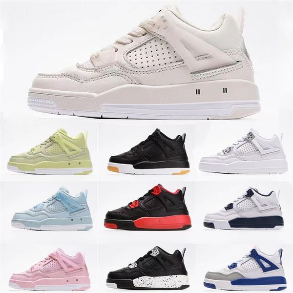 

jointly signed high og 4s kids basketball shoes chicago 4 infant boy girl sneaker toddlers fashion baby trainers children footwear2790, Black
