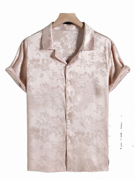 

men's casual shirts men floral jacquard button up shirt r4jn#, White;black
