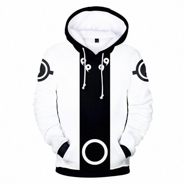 

men's hoodies & sweatshirts 3d printed one piece hoodie men sweatshirt women harajuku pullovers casual anime white clothes q5ix#, Black