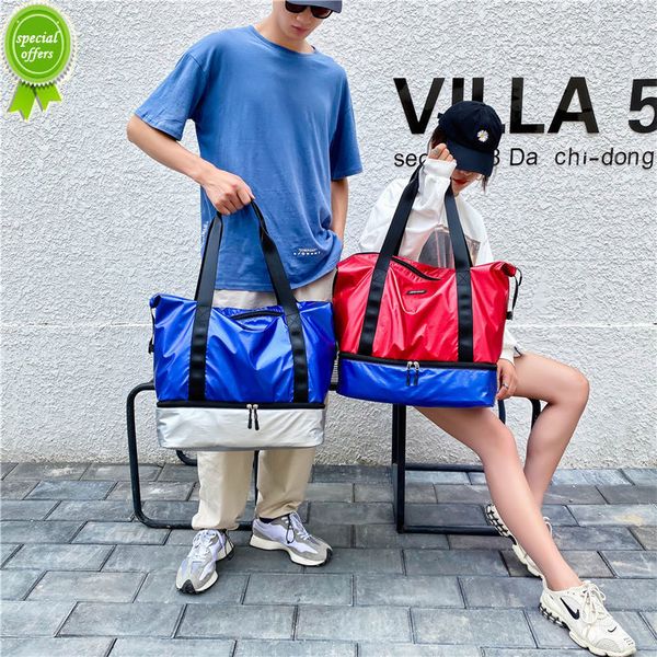 

50% factory online export designer travel bag handbag red large capacity portable distance female and wet separation male swimming