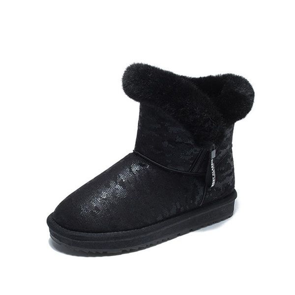 

thick outdoor warm cotton shoes snow boots female short tube cute lazy one pedal winter cotton in martin net black pink with the paragraph s