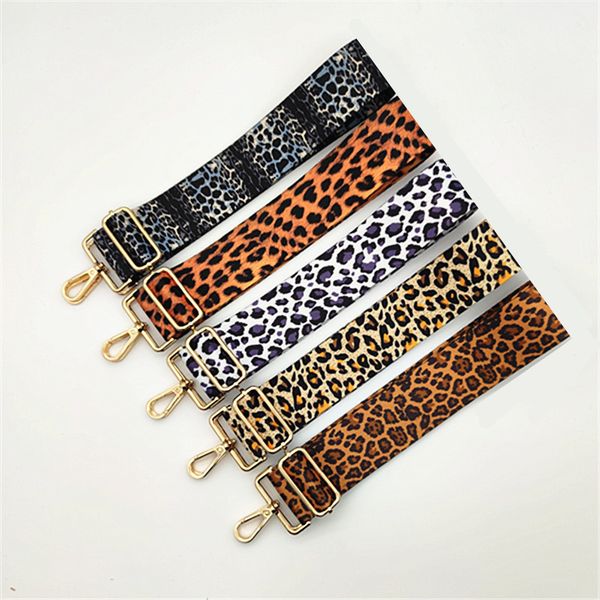 

leopard bag straps women shoulder messenger bags diy adjustable strap bag part accessories female handbag, Black