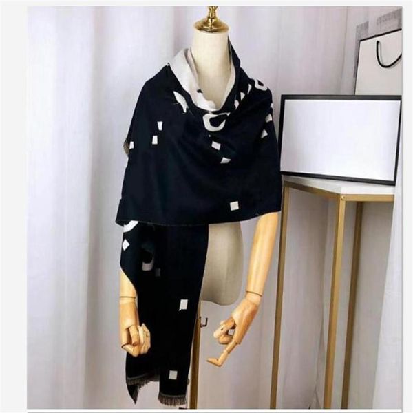 

winter women cashmere scarf men women thick warm shawl scarf lattice letters printed scarves pashminas size 180x70cm 74y, Blue;gray