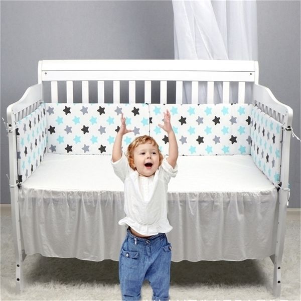 

bed rails baby crib bumper printed long cotton born ding set for boy girl infant side protector room decor 30x130cm 220826