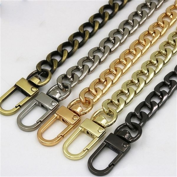 

steel bag chains 9mm diy detachable replacement purse chain belts straps for handbags handle accessories shoulder crossbody 220827, Black