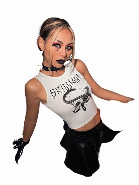 

women's tanks & camis halloween print crop tank w9rq#, White