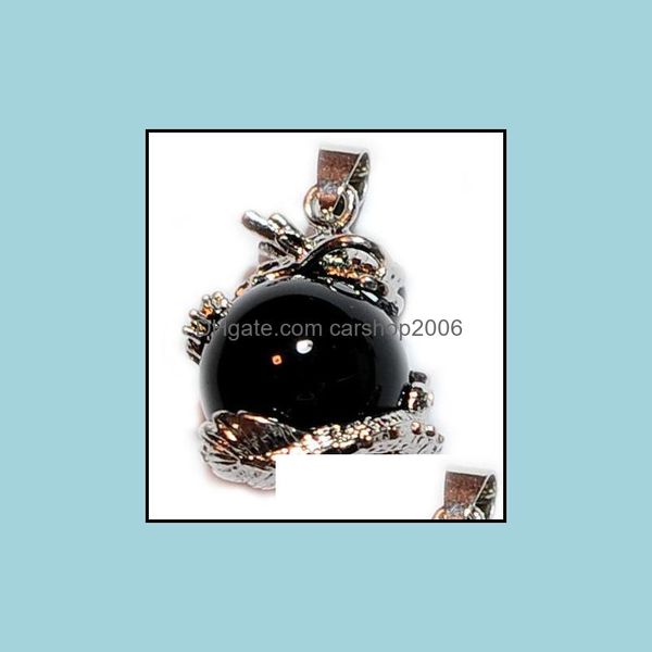 

pendant necklaces ball dragon necklace natural stainless steel chain valentines day drop delivery 2021 jewelry pendants carshop2006 dhqc1, Silver