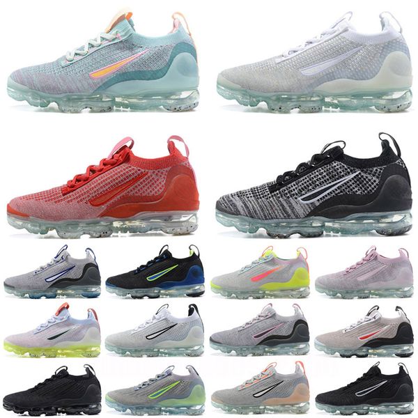 

vapores fk2021 triple black fly running shoes knit summit white game royal oreo obsidian men women trainer metallic silver grey neon volt li, Black;brown